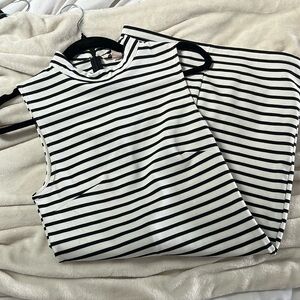 Stripped pencil dress